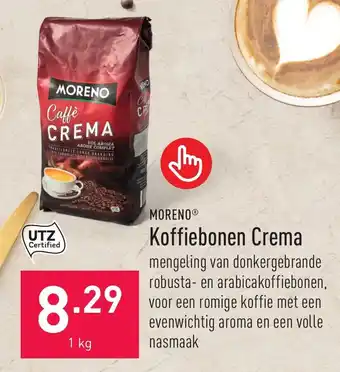 ALDI MORENO Koffiebonen Crema 1kg aanbieding