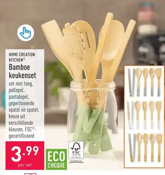 ALDI HOME CREATION KITCHEN Bamboe keukenset aanbieding