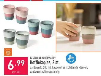 EXCELLENT HOUSEWARE Koffiekopjes, 2 st.