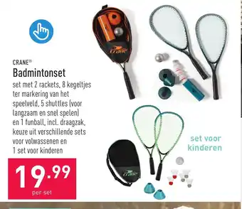 ALDI CRANE Badmintonset per set aanbieding