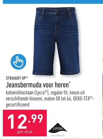 ALDI STRAIGHT UP Jeansbermuda voor heren aanbieding