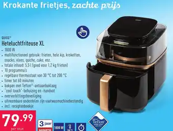 ALDI QUIGG Heteluchtfriteuse XL 1800W aanbieding