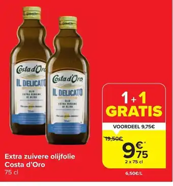 Carrefour Market Extra zuivere olijfolie Costa d'Oro 75 cl aanbieding