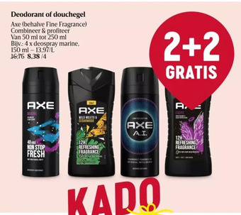 Delhaize Deodorant of douchegel aanbieding