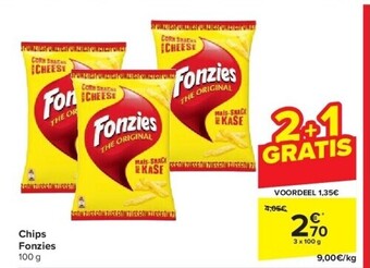 Carrefour Chips fonzies 100 g aanbieding