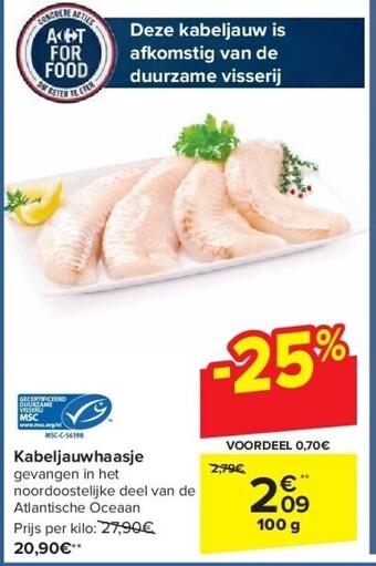 Carrefour Kabeljauwhaasje aanbieding