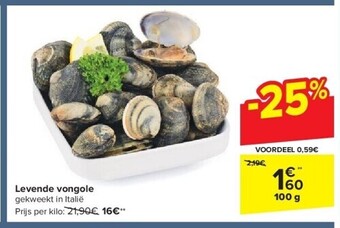 Carrefour Levende vongole aanbieding