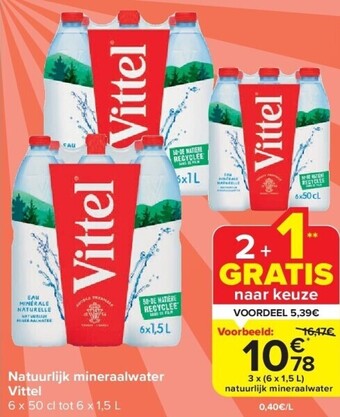 Carrefour Natuurlijk mineraalwater vittel aanbieding