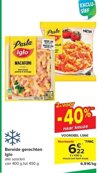 Carrefour Bereide gerechten iglo aanbieding