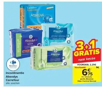 Carrefour Incontinentie absodys carrefour alle soorten aanbieding