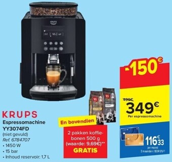Carrefour Espressomachine yy3074fd aanbieding
