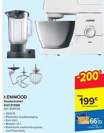 Carrefour Keukenrobot kvc3110w aanbieding