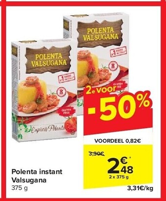 Carrefour Polenta instant valsugana aanbieding