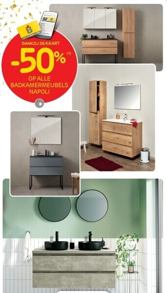 Brico Op alle badkamermeubels napoli aanbieding