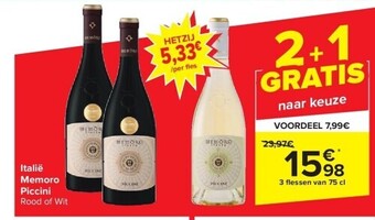 Carrefour Italië  memoro  piccini aanbieding