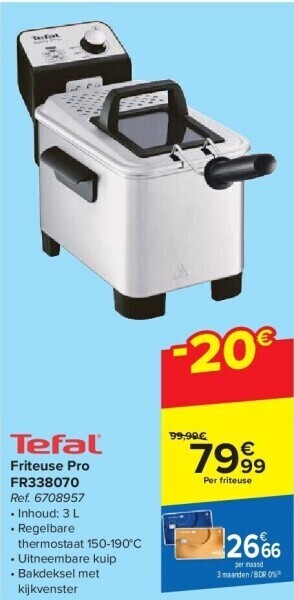 Carrefour Friteuse pro fr338070 aanbieding