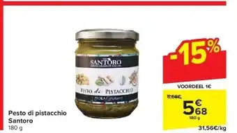 Carrefour Pesto di pistacchio santoro 180 g aanbieding