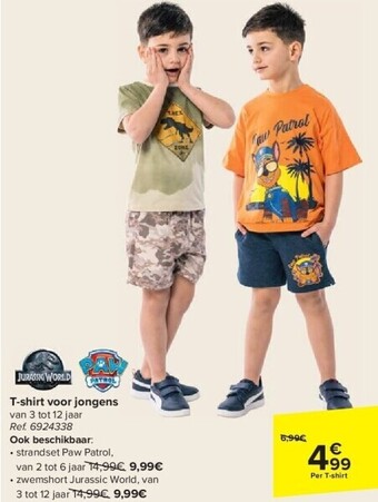 Carrefour T-shirt voor jongens aanbieding
