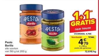 Carrefour Pesto barilla aanbieding