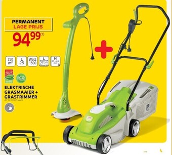 Brico Elektrische grasmaaier + grastrimmer aanbieding