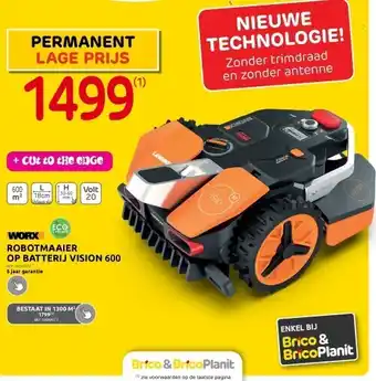 Brico Robotmaaier op batterij vision 600 aanbieding
