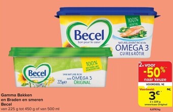Carrefour Gamma bakken en braden en smeren becel aanbieding