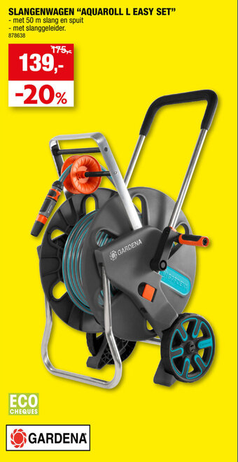Hubo GARDENA SLANGENWAGEN "AQUAROLL L EASY SET" aanbieding
