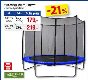 Hubo GARDEN PLUS TRAMPOLINE "JIMPY" aanbieding