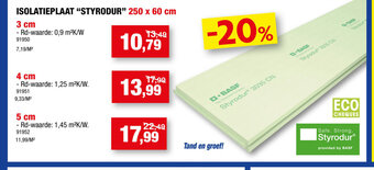 Hubo ISOLATIEPLAAT "STYRODUR" 250 x 60 cm aanbieding