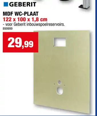 GEBERIT MDF WC-PLAAT 122x100x1,8 cm