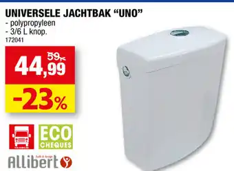 Hubo Allibert bath & design UNIVERSELE JACHTBAK "UNO" aanbieding