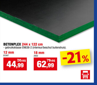 Hubo BETONPLEX 244 x 122 cm aanbieding