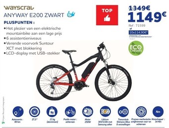 Auto5 Anyway e200 zwart aanbieding