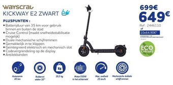 Auto5 Kickway e2 zwart aanbieding
