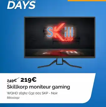 Krëfel Skillkorp moniteur gaming WQHD 165hz G32 001 SKP - Noir B8010192 aanbieding