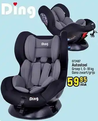 Happyland Autostoel dano zwart-grijs aanbieding