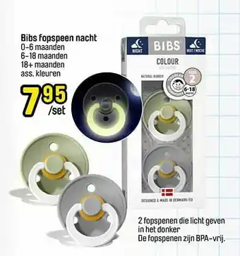 Happyland Bibs fopspeen nacht aanbieding