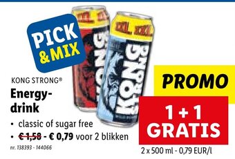 Lidl KONG STRONG Energy drink aanbieding