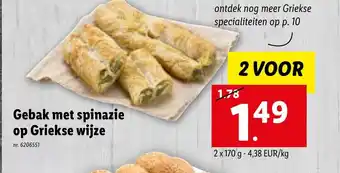 Gebak met spinazie op Griekse wijze 2 voor