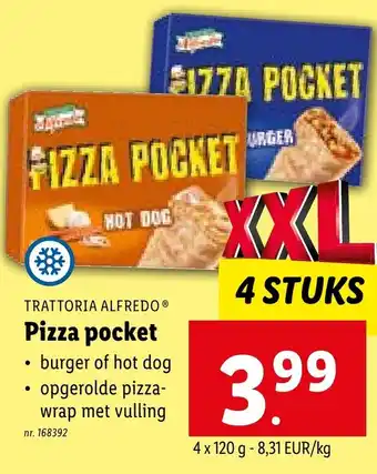Lidl TRATTORIA ALFREDO Pizza pocket 4 stuks aanbieding