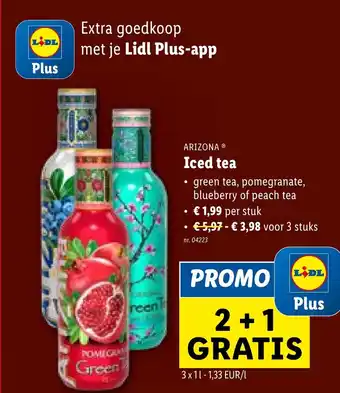 Lidl ARIZONA Iced tea aanbieding