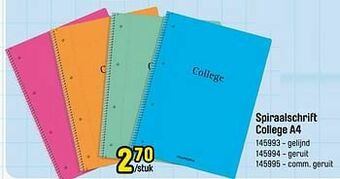 Spiraalschrift college a4