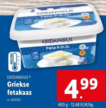 Lidl ERIDANOUS Griekse fetakaas aanbieding