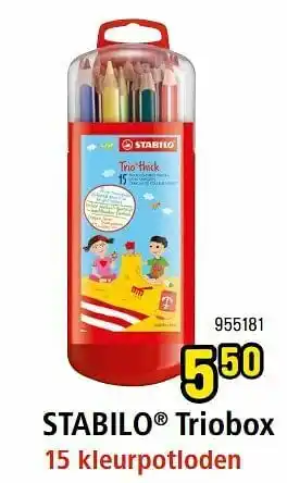 Happyland Stabilo triobox aanbieding