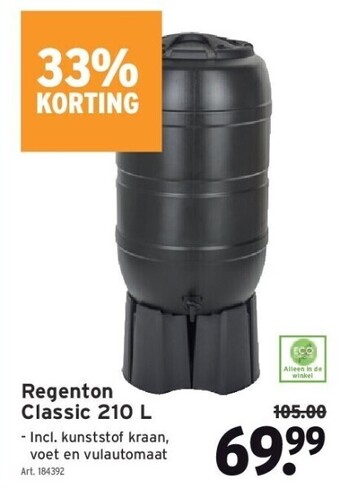 GAMMA Regenton classic 210 l aanbieding