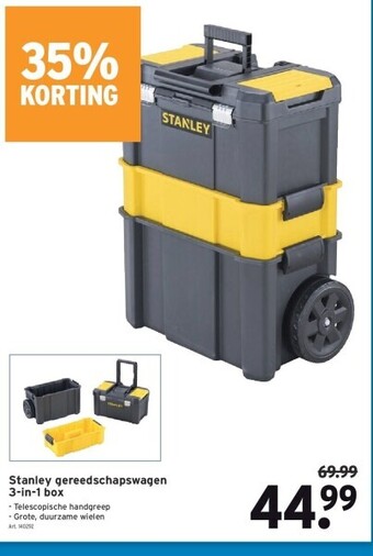 GAMMA Stanley gereedschapswagen 3-in-1 box aanbieding