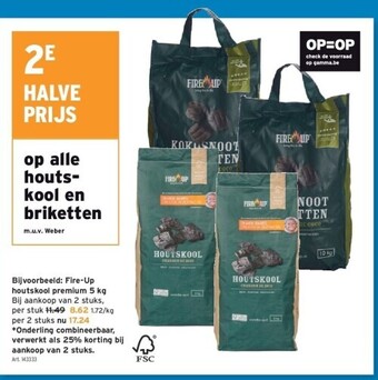GAMMA Fire-up houtskool premium 5 kg aanbieding