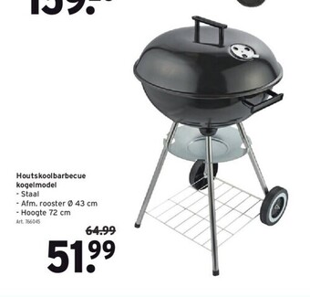 GAMMA Houtskoolbarbecue kogelmodel aanbieding