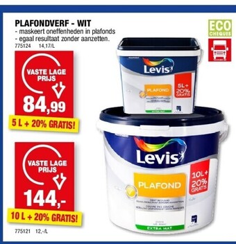Hubo Plafondverf - wit 5 l aanbieding