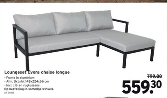 GAMMA Loungeset evora chaise longue aanbieding